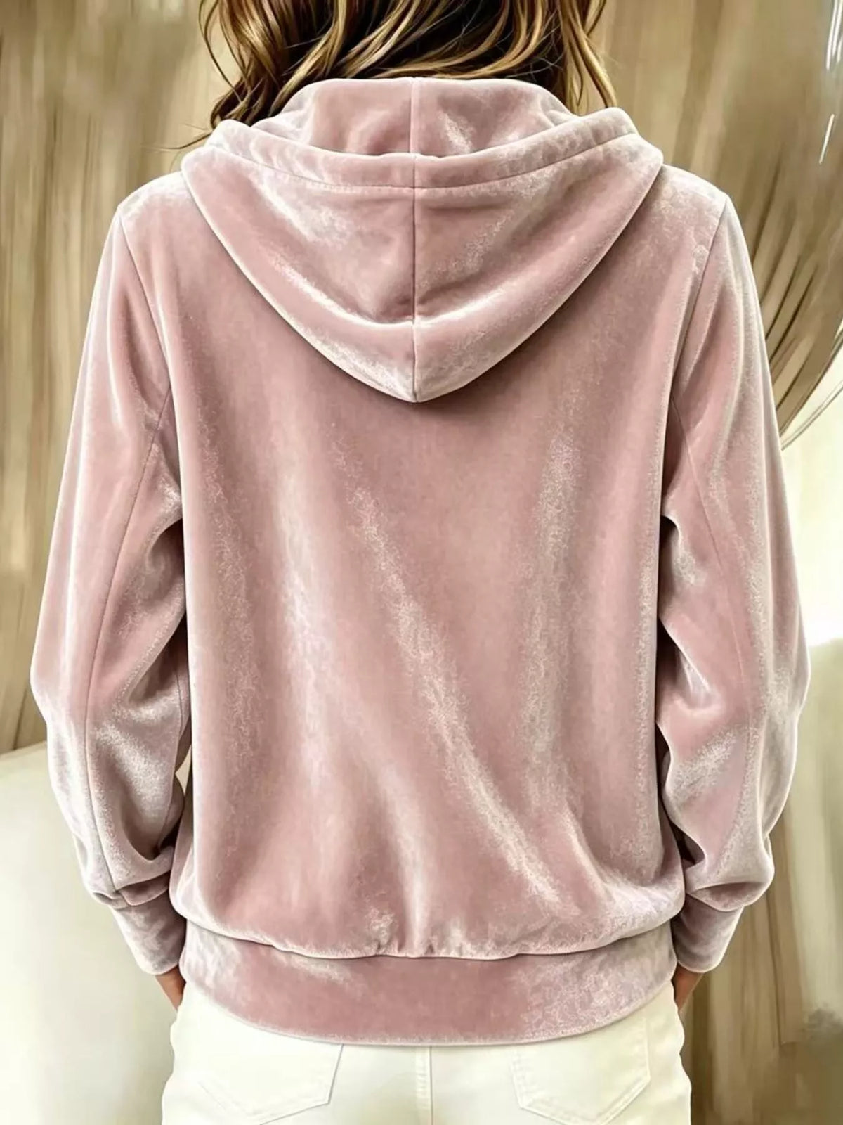 Susanne hoodie i sammet