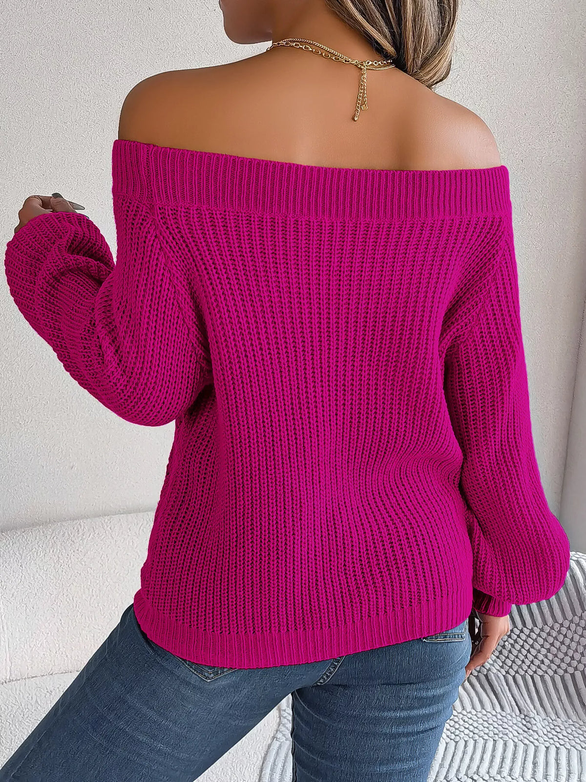 Elina off-shoulder tröja