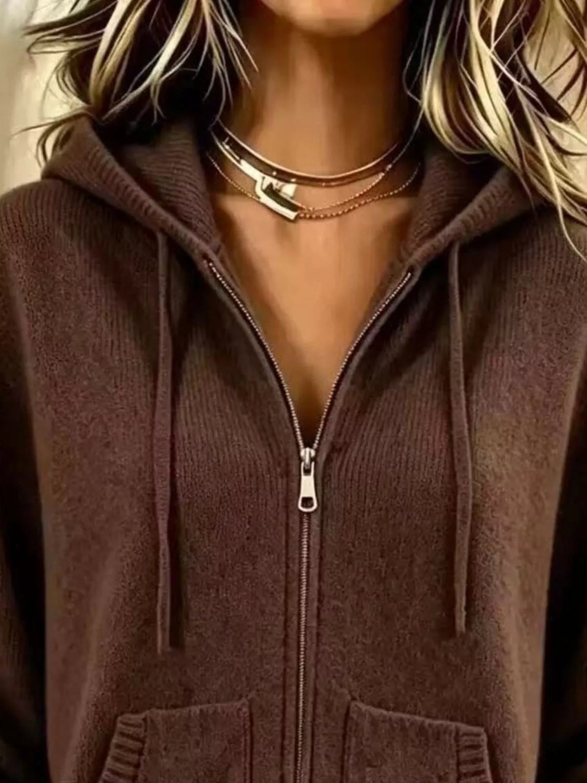 Nelly cardigan med huva