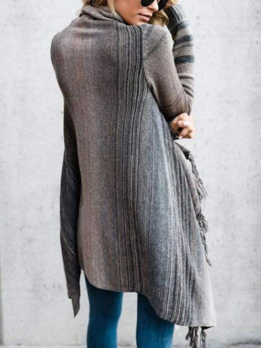 Finja cardigan med fransar