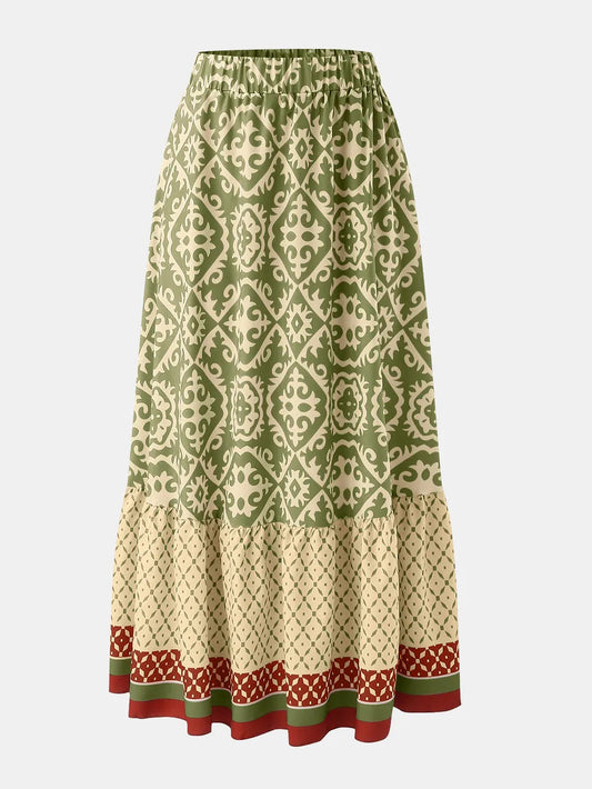 Leila geometrisk maxikjol
