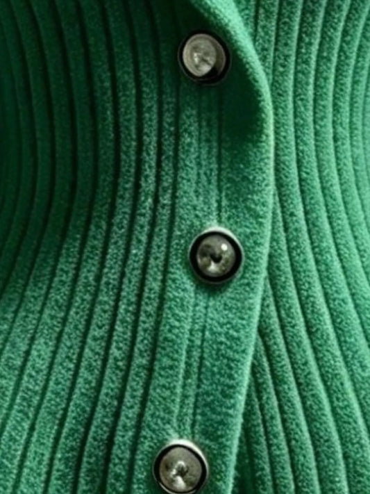 Genoveva ribbstickad cardigan