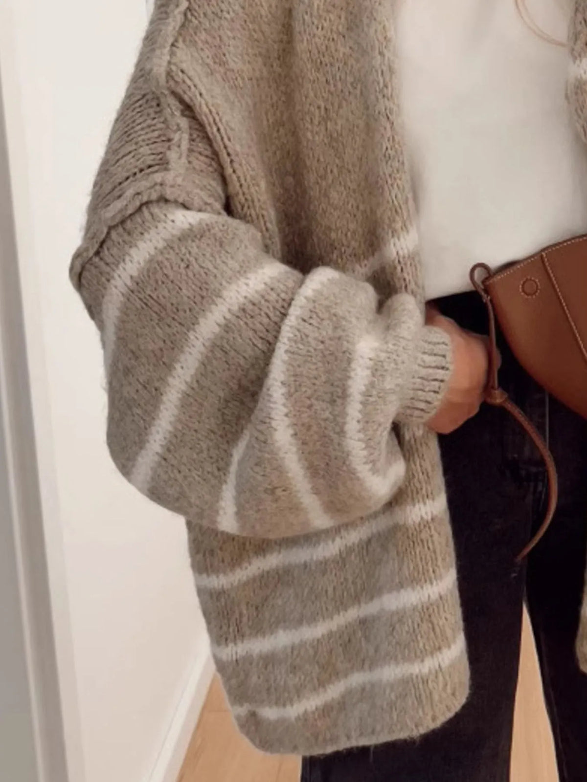 Mallory randig cardigan
