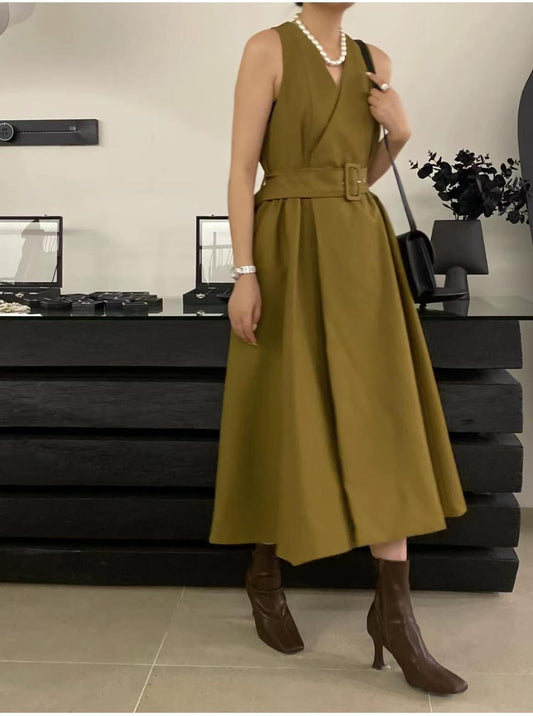 Ylva set med trenchcoat, mörkbrun