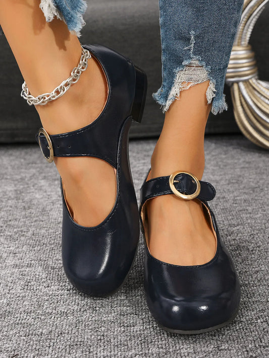 Nicoletta loafers i läderlook