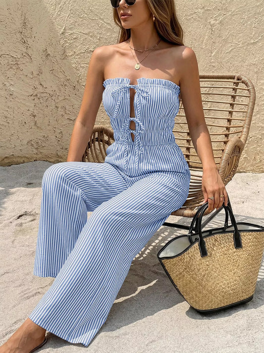 Kirstine randig jumpsuit