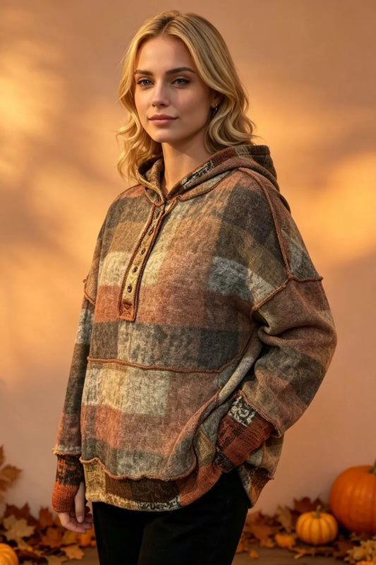 Amalia rutig hoodie