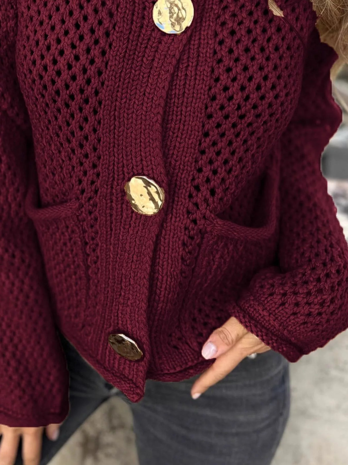 Verity virkad cardigan