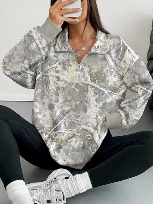 Flora mönstrad sweatshirt