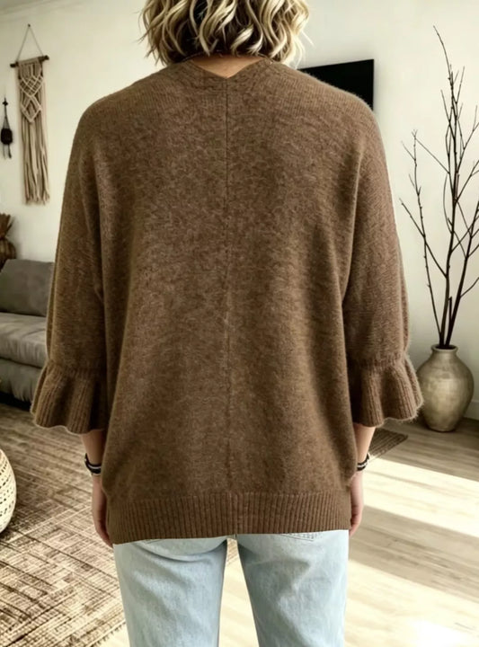 Marnie cardigan med volangärm