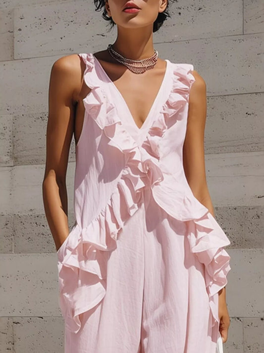 Calliope jumpsuit med volanger