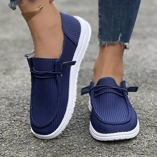 Daina platta slip-ons, marinblå