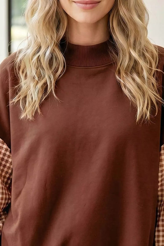 Anette rutig sweatshirt