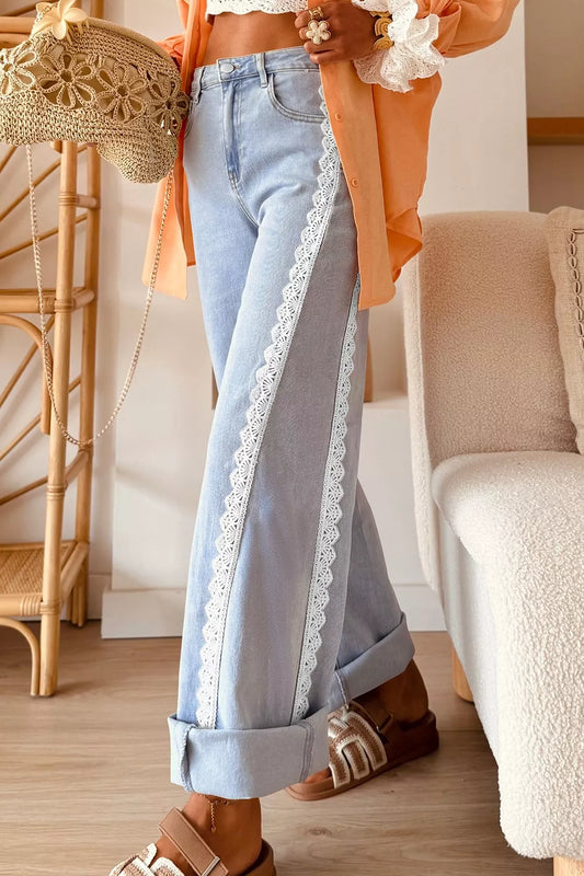 Jeanette spetskantade jeans