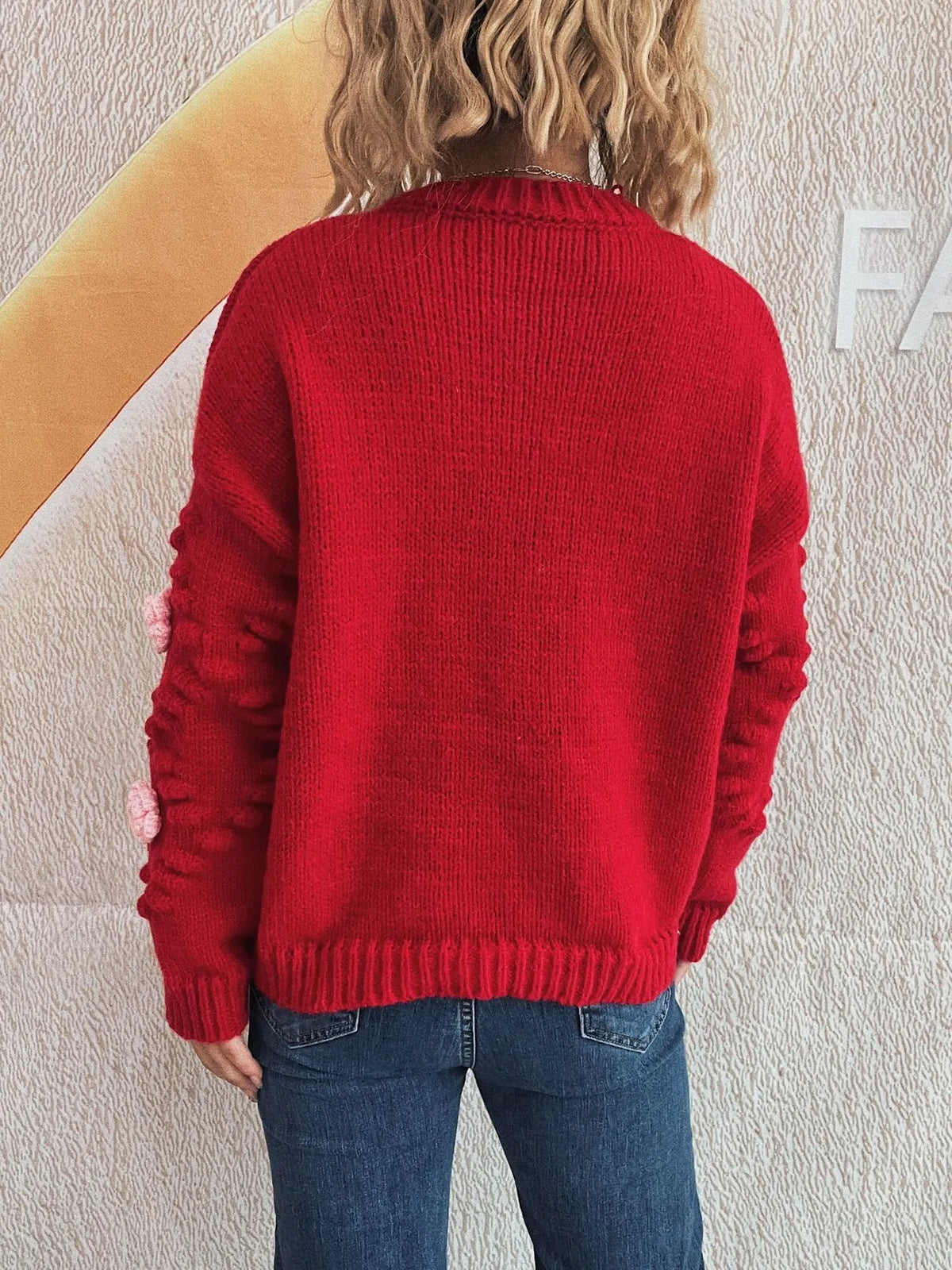 Ina cardigan med blomdetaljer