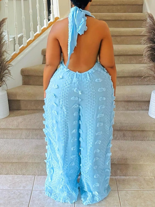 Svenja hålstickad jumpsuit