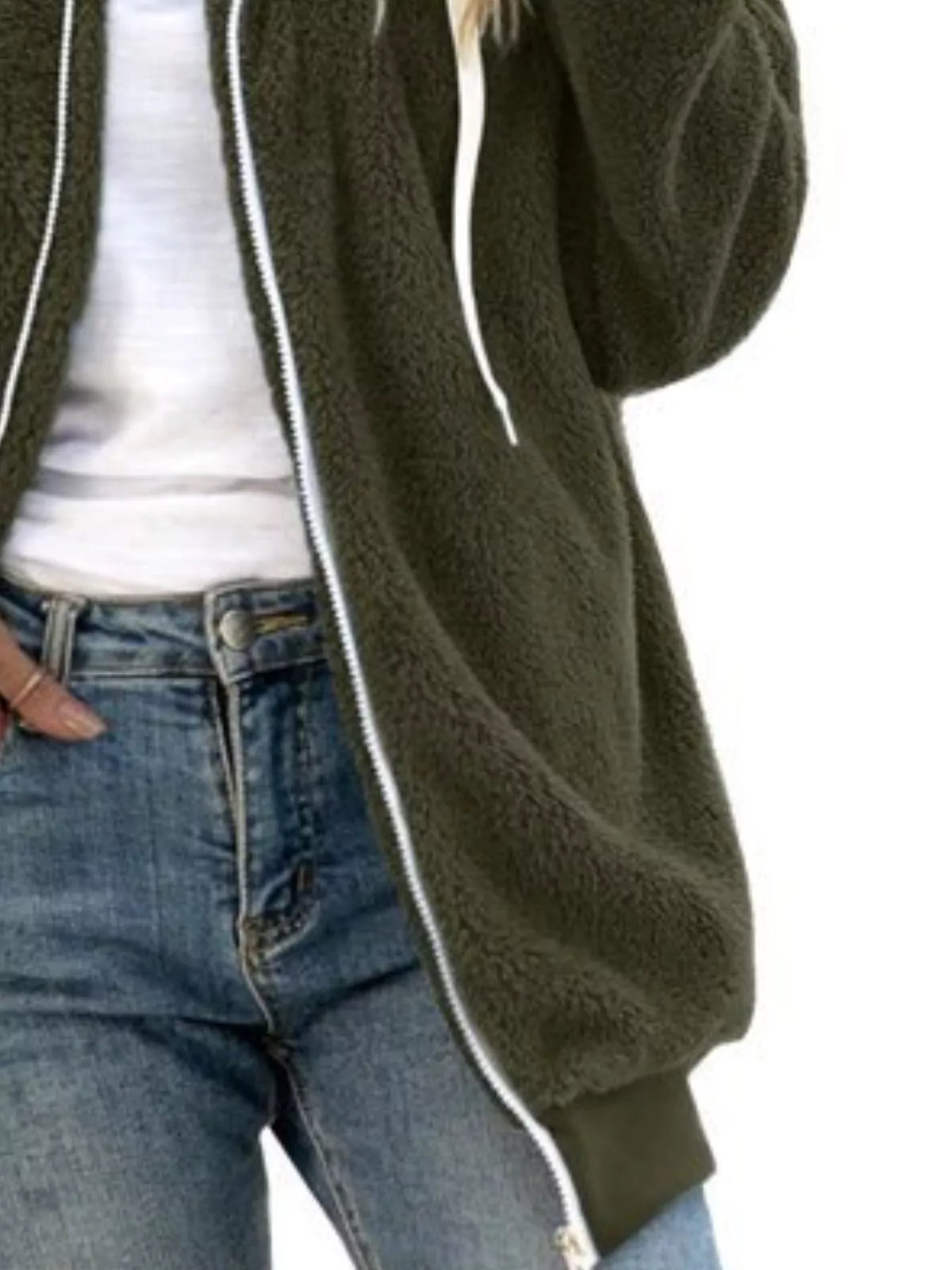 Sanne hoodie i fleece
