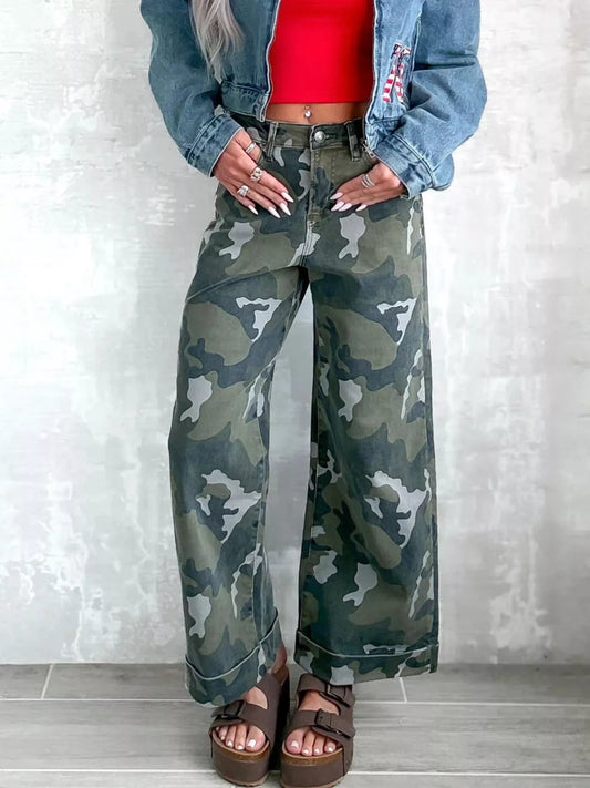 Jana kamouflagemönstrade jeans