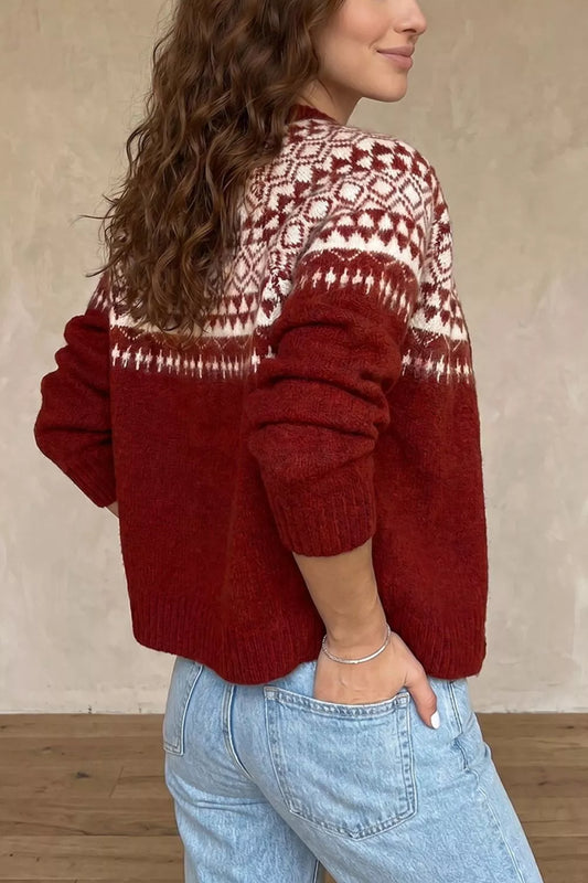 Pamela geometrisk cardigan