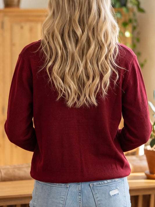 Mona cardigan med rosett