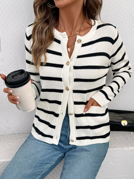 Tiia randig cardigan