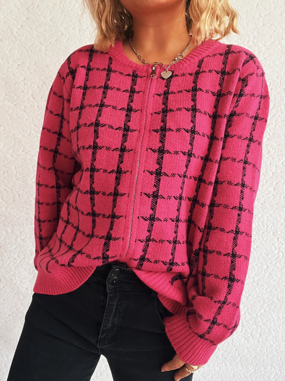 Holly rutig cardigan