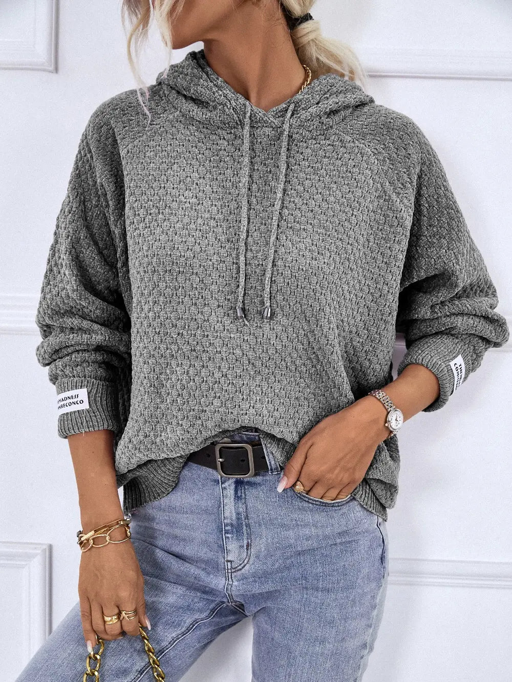 Felisa stickad hoodie