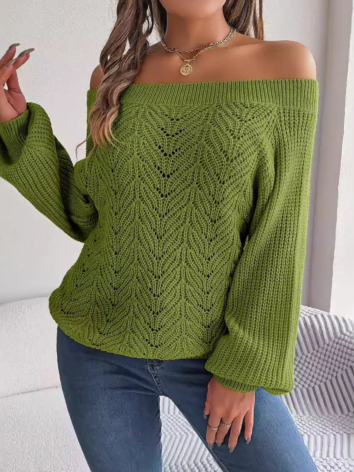 Elina off-shoulder tröja