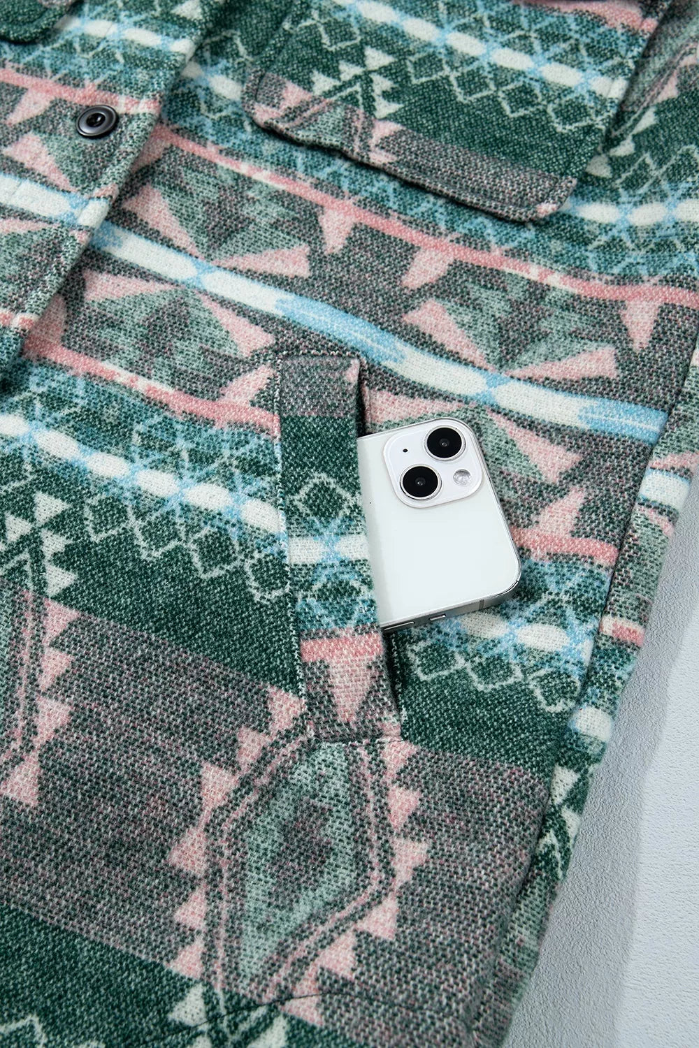 Saima geometrisk skjortjacka