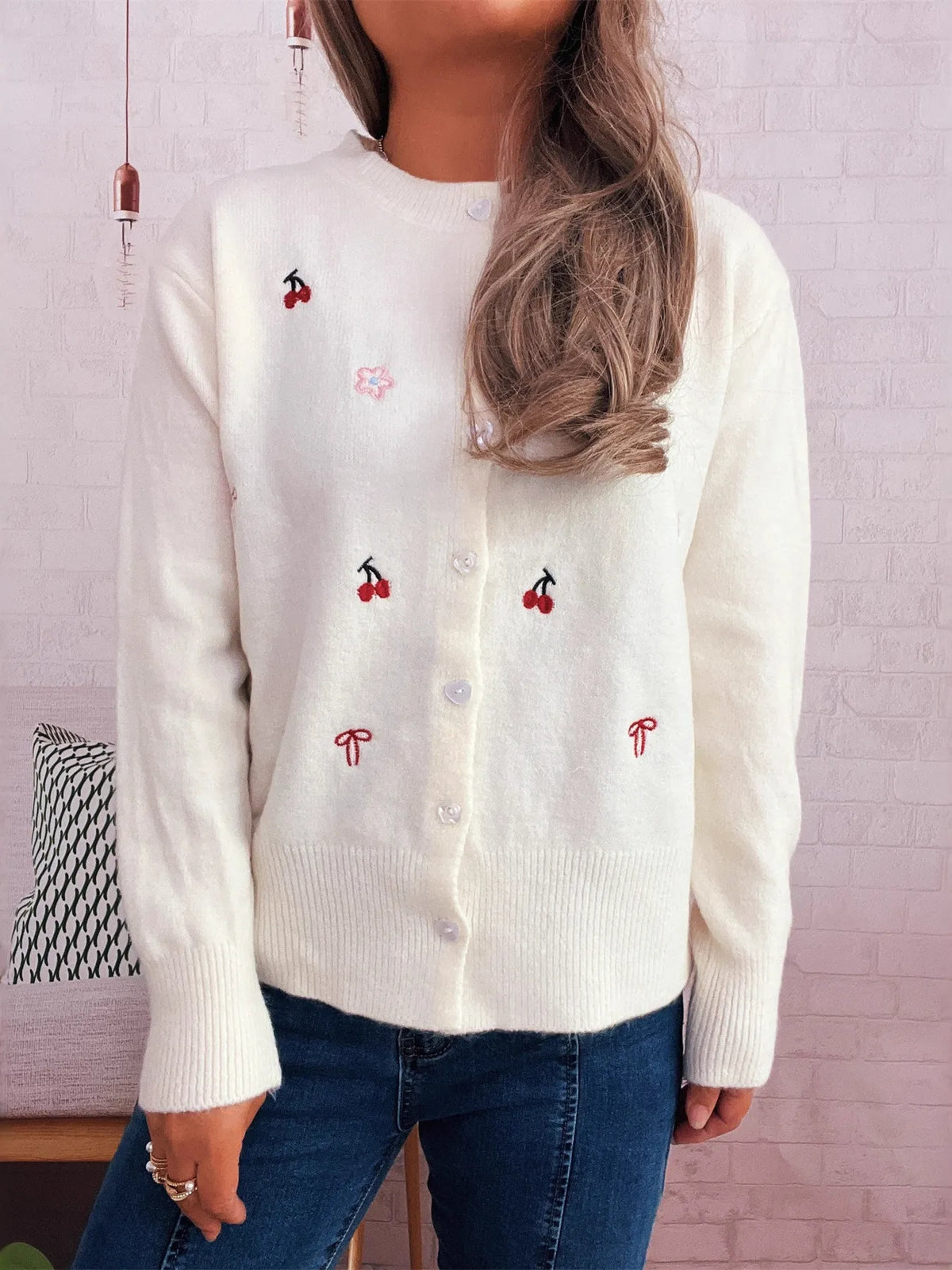 Angie ribbstickad cardigan