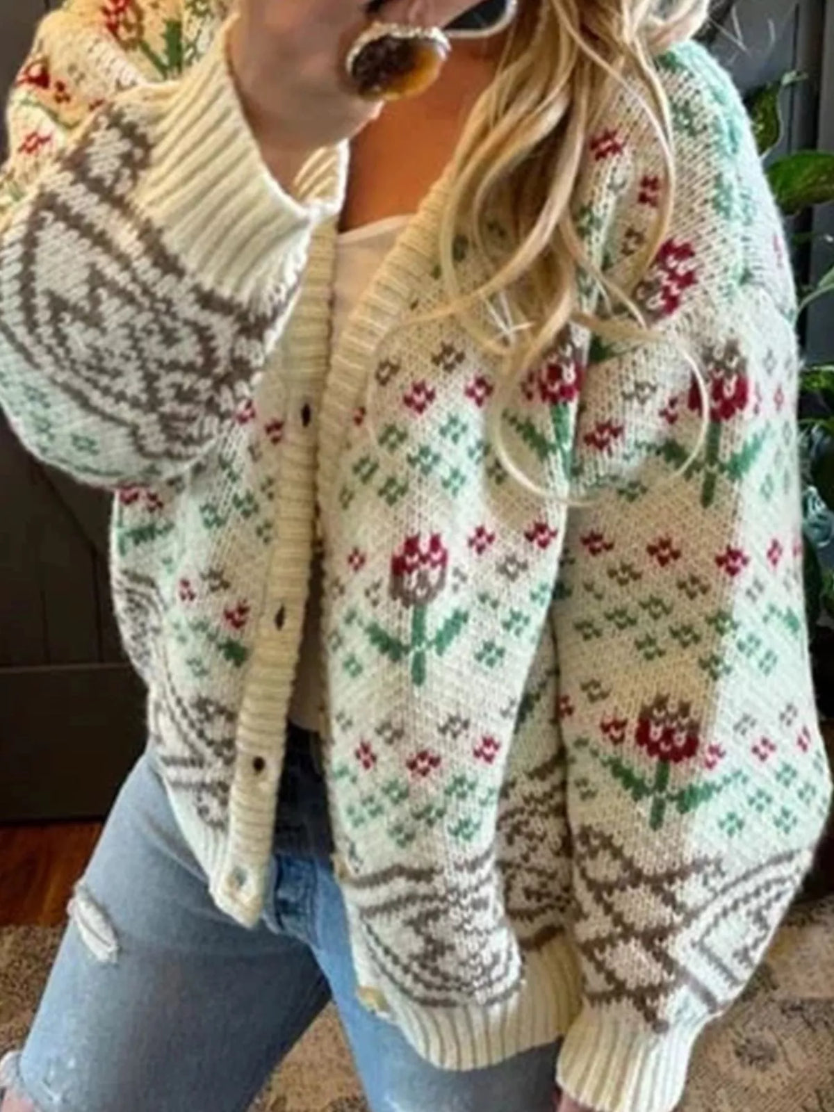 Esme blommig cardigan