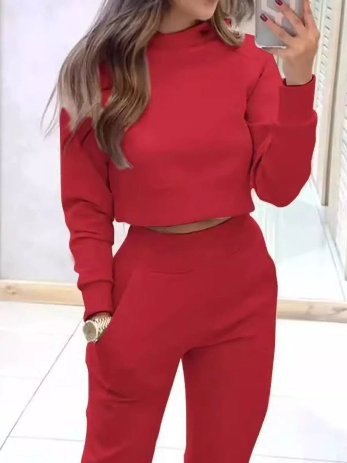 Lottie set med croppad sweatshirt
