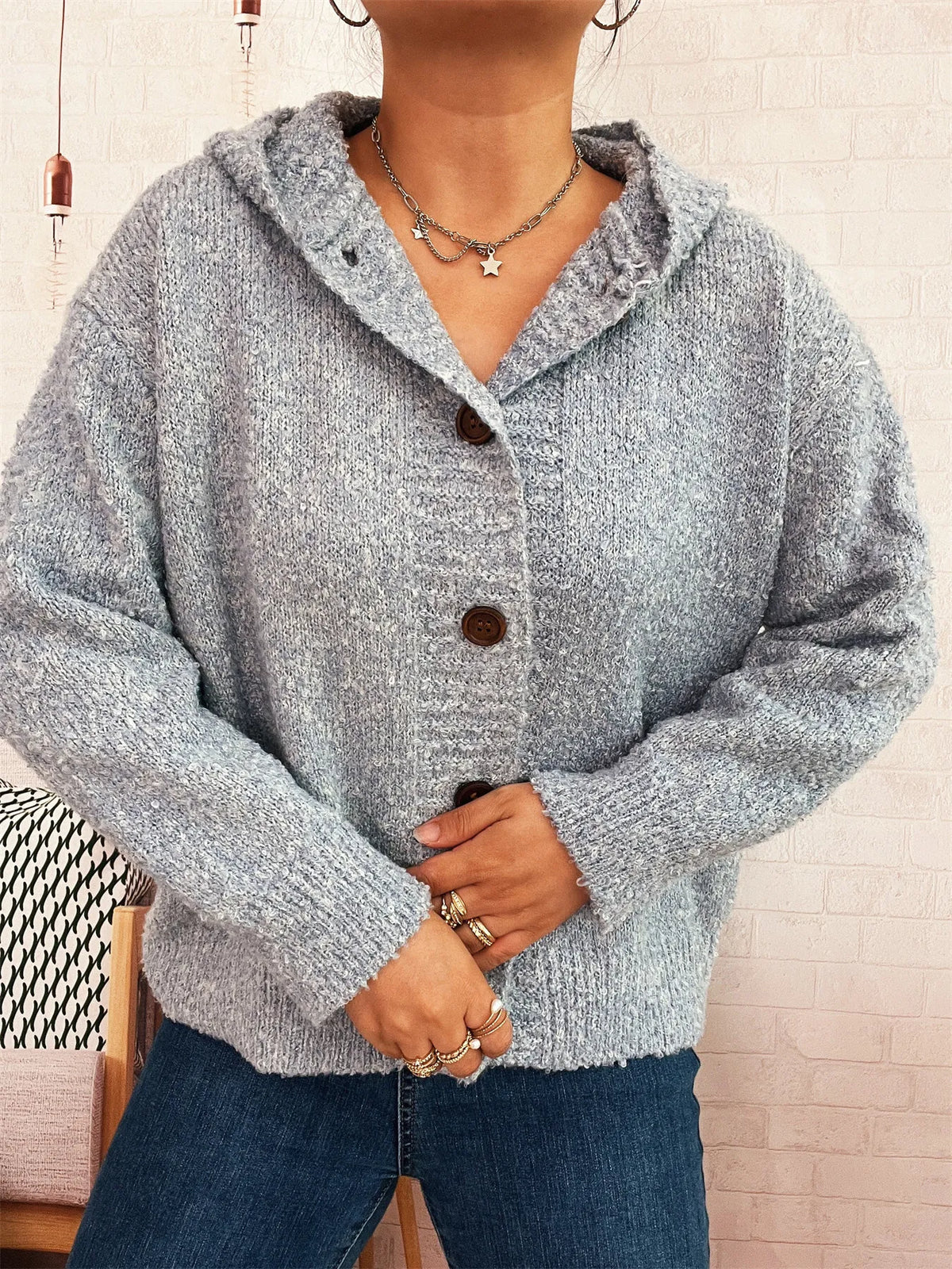 Benna cardigan med huva