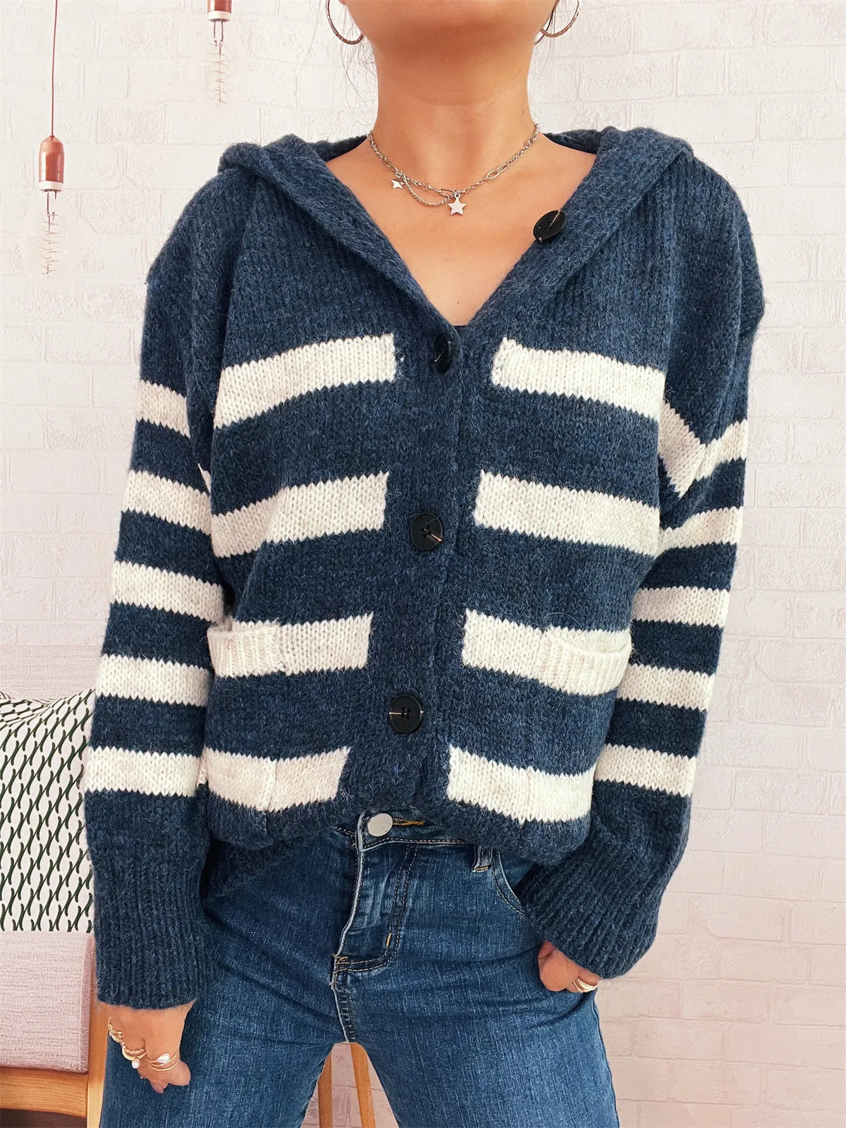Nayla randig cardigan