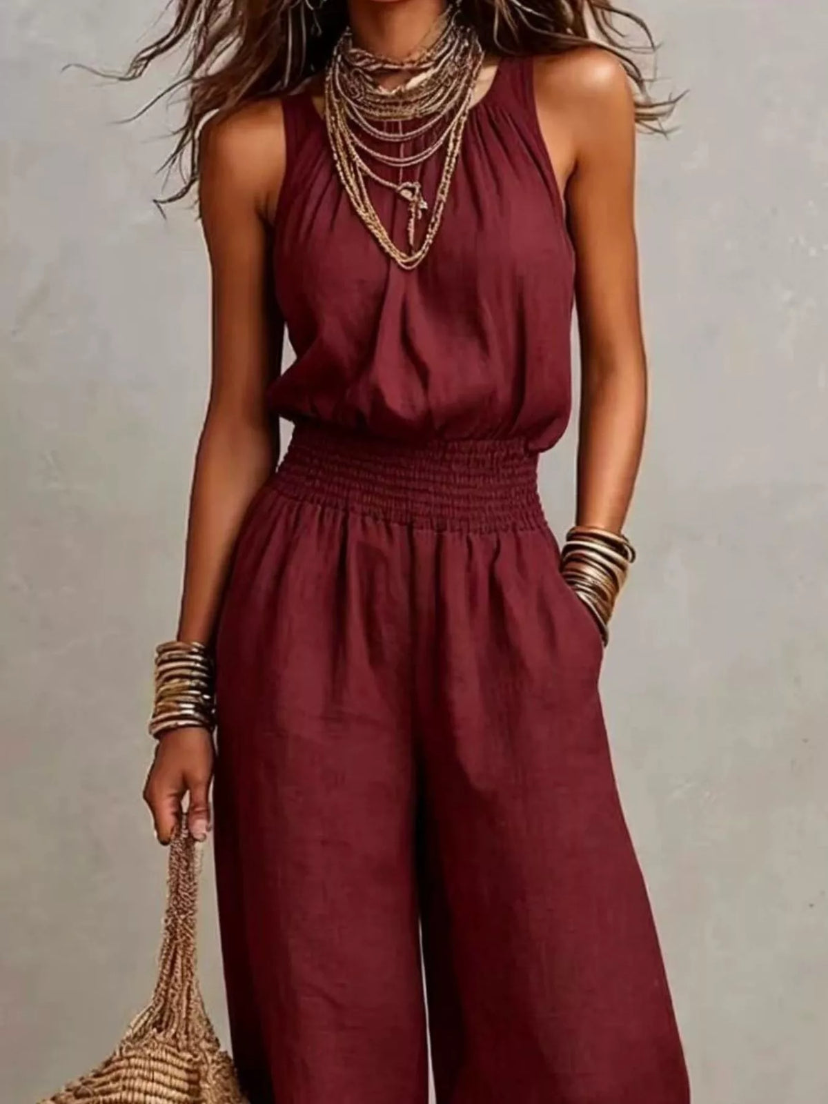 Gwyneth jumpsuit med halterneck