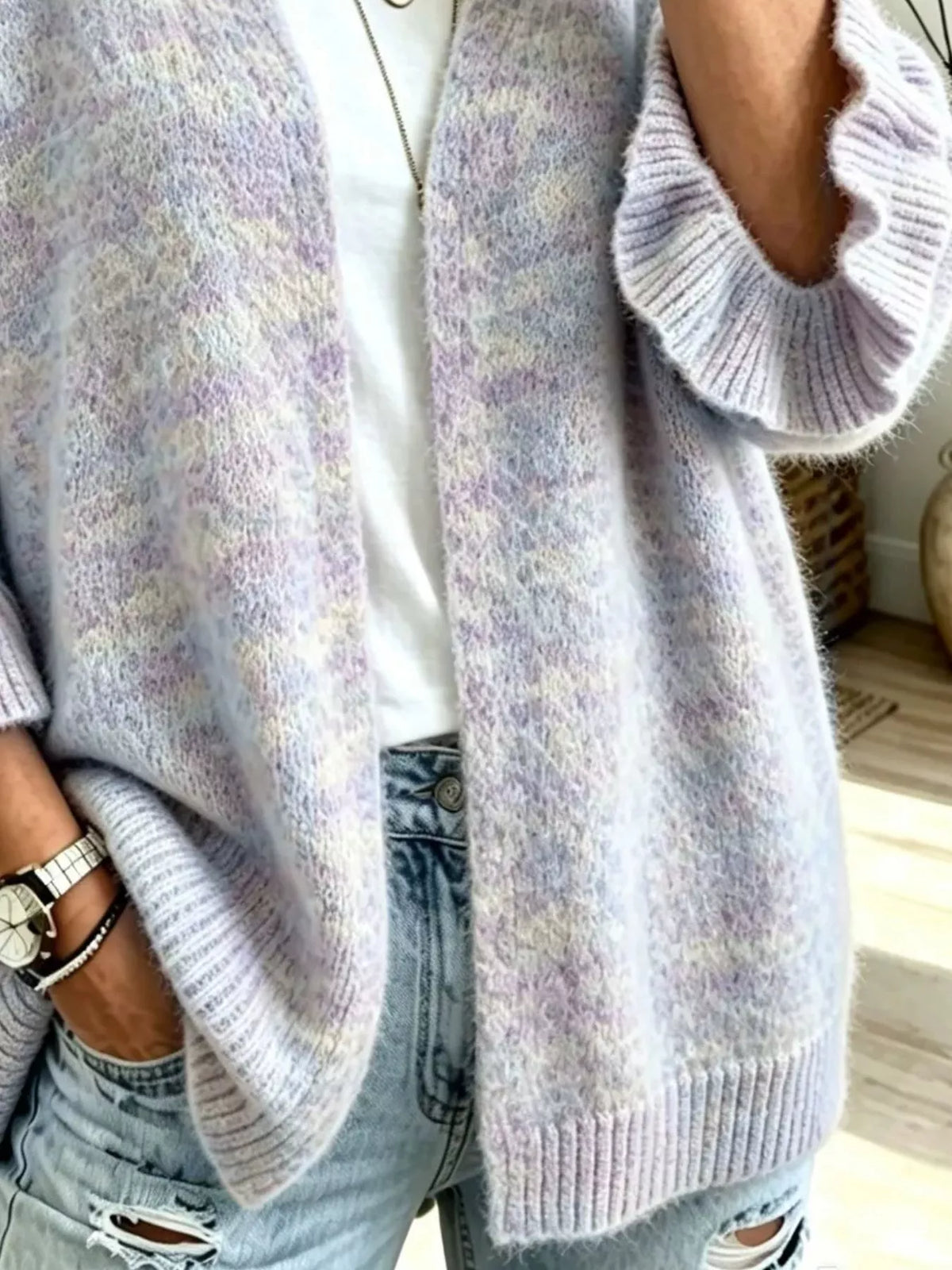 Marnie cardigan med volangärm