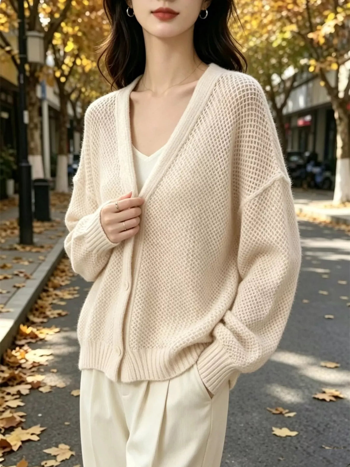 Solbritt v-ringad cardigan
