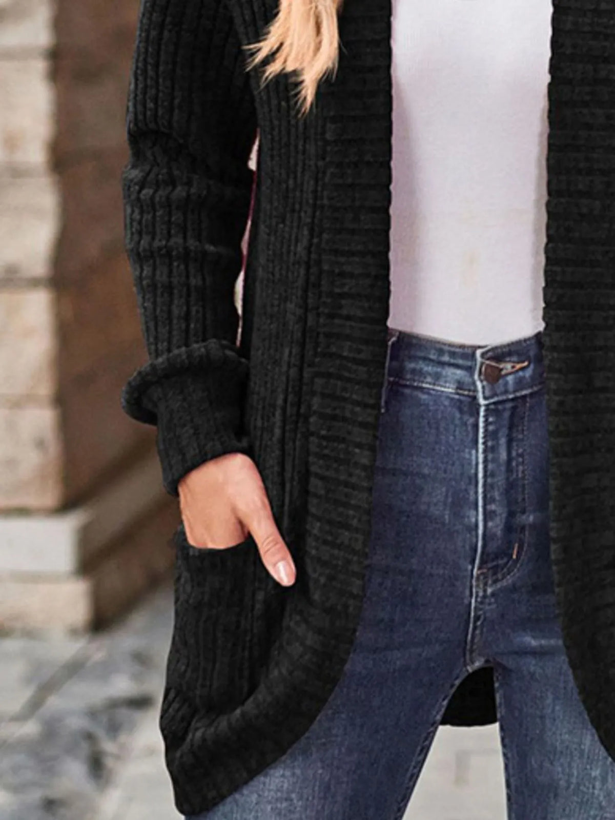Nadja ribbstickad cardigan