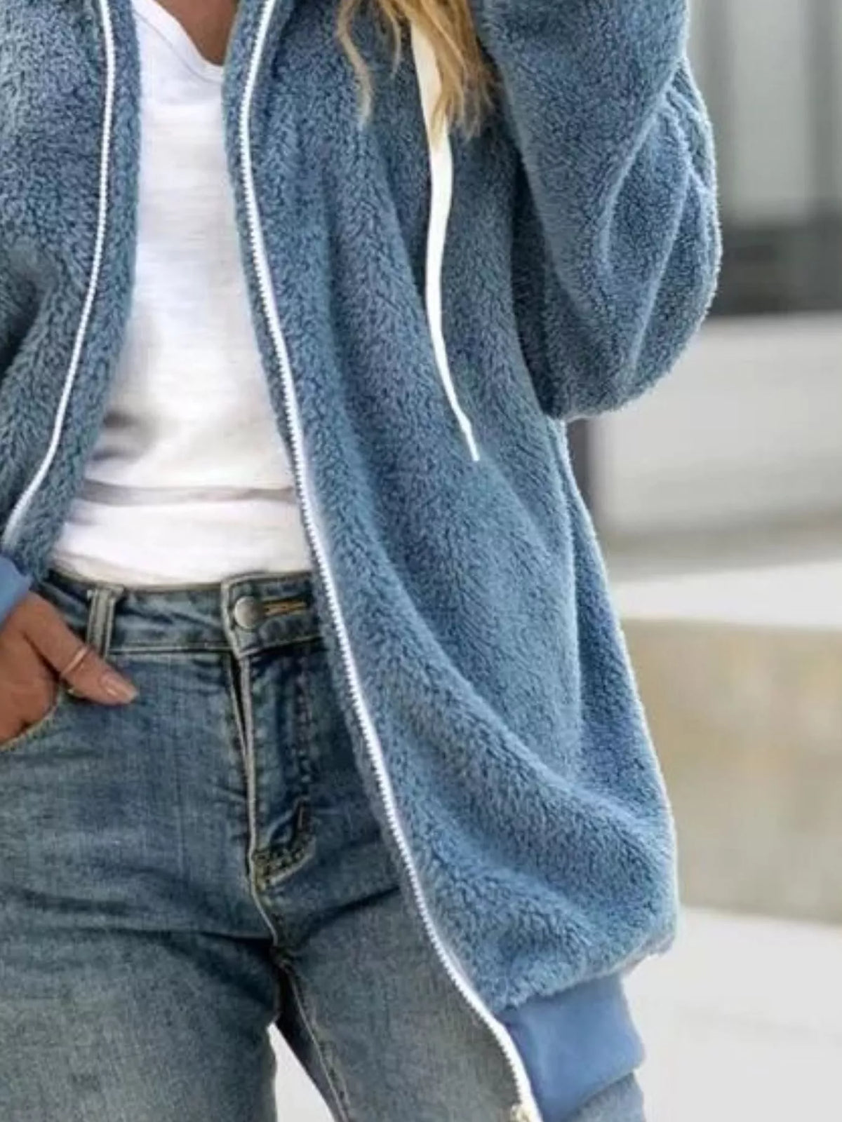 Sanne hoodie i fleece