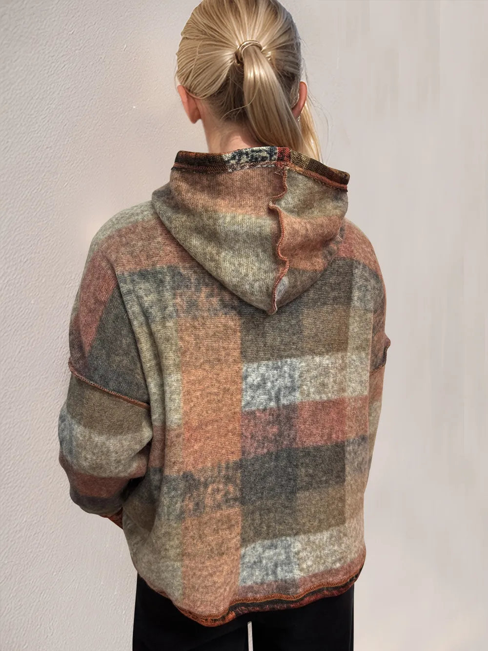 Amalia rutig hoodie