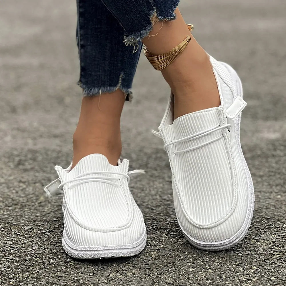 Daina platta slip-ons, vit