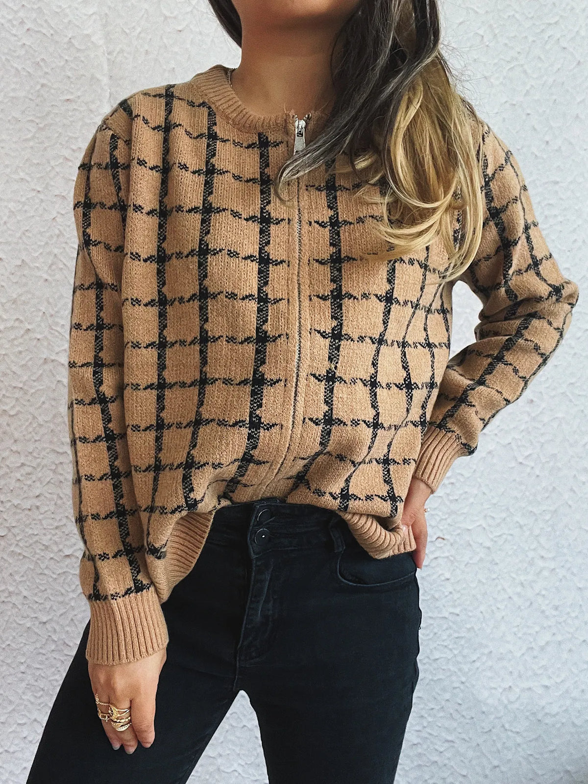 Holly rutig cardigan