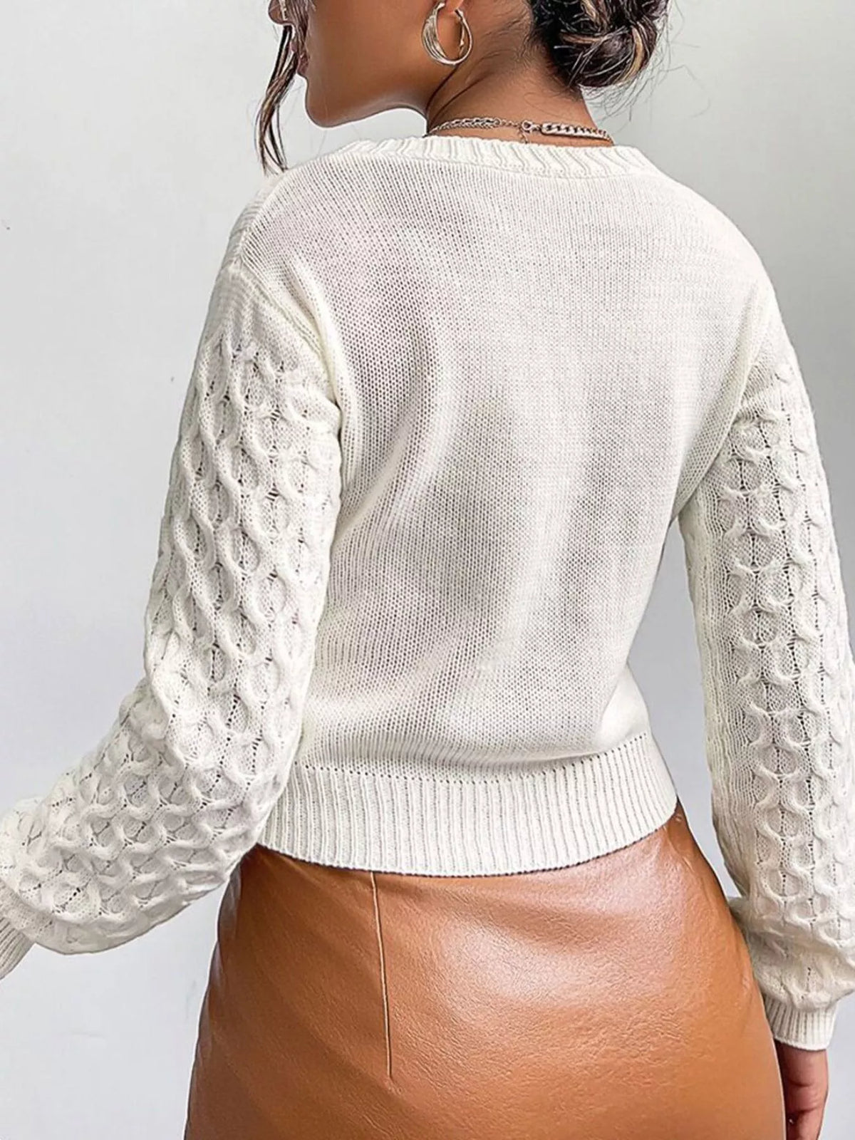 Nadine kabelstickad cardigan