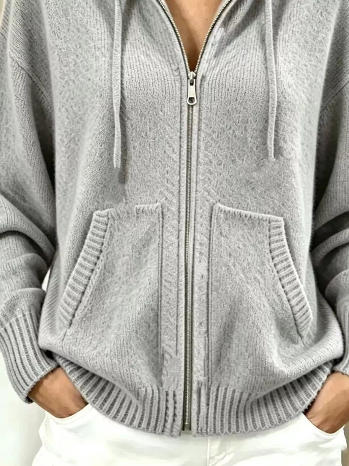 Nelly cardigan med huva