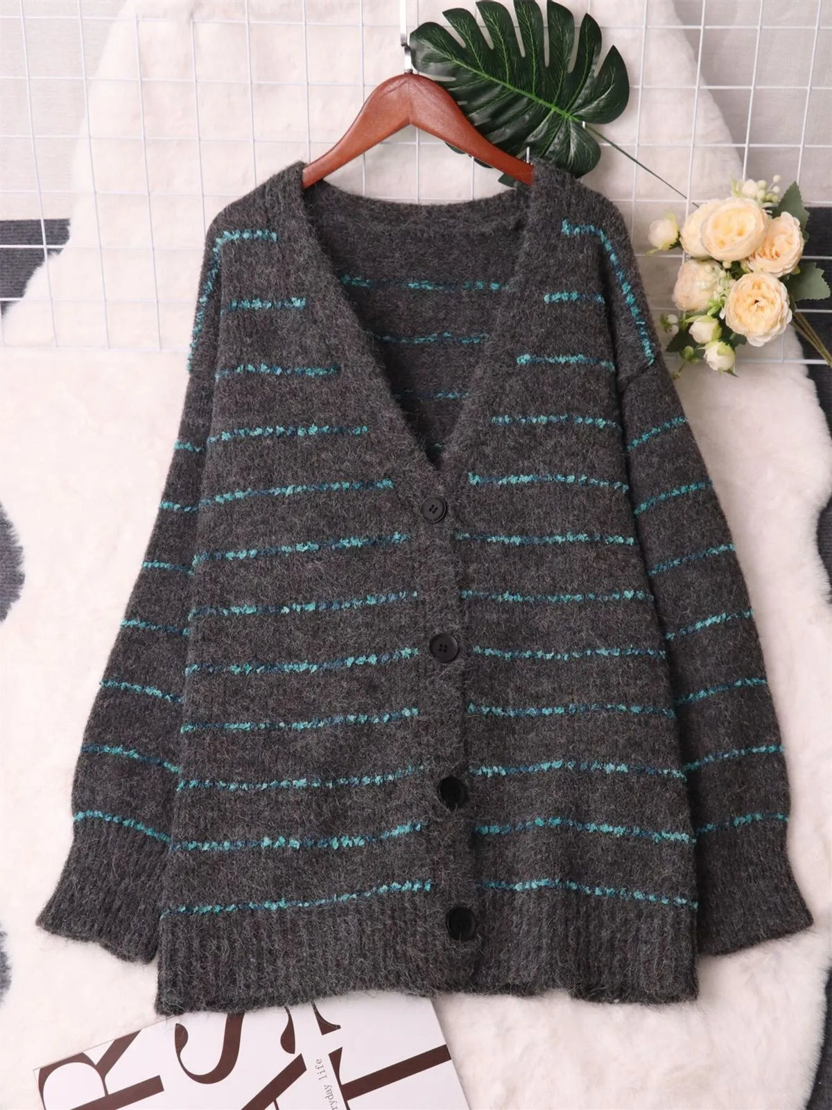 Saskia randig cardigan