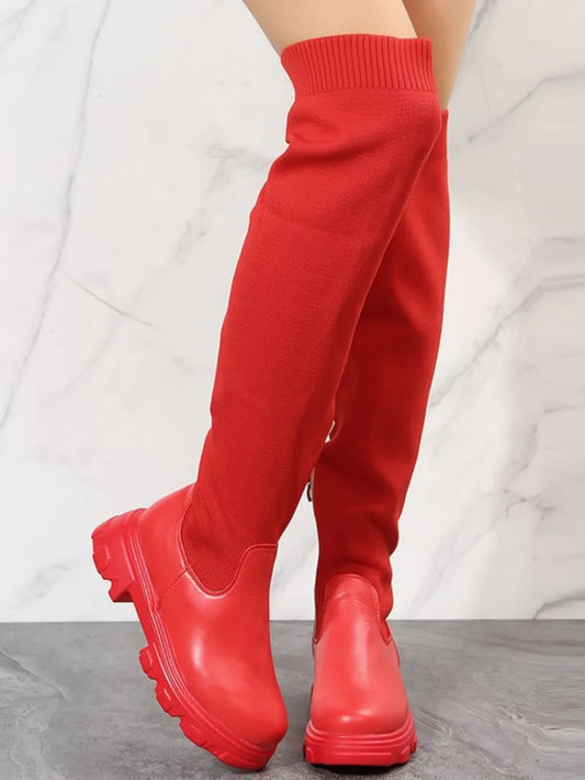 Amberly boots i läderlook