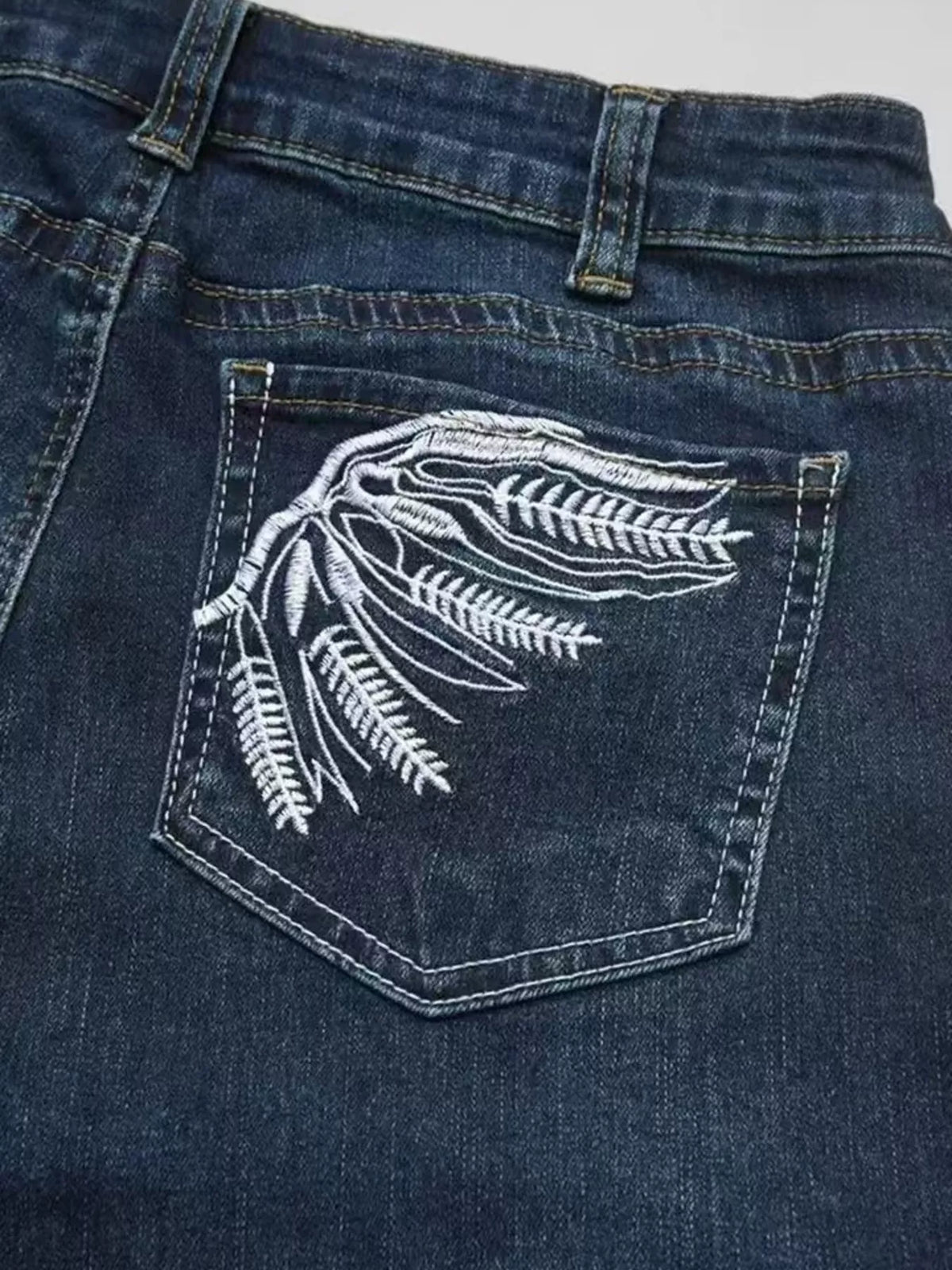 Kristin cargobyxor i denim