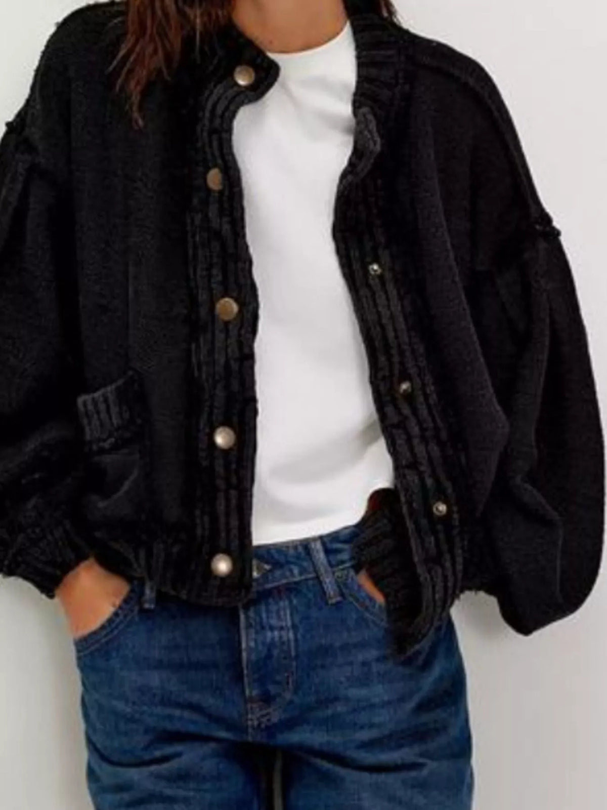 Urd oversize cardigan, svart