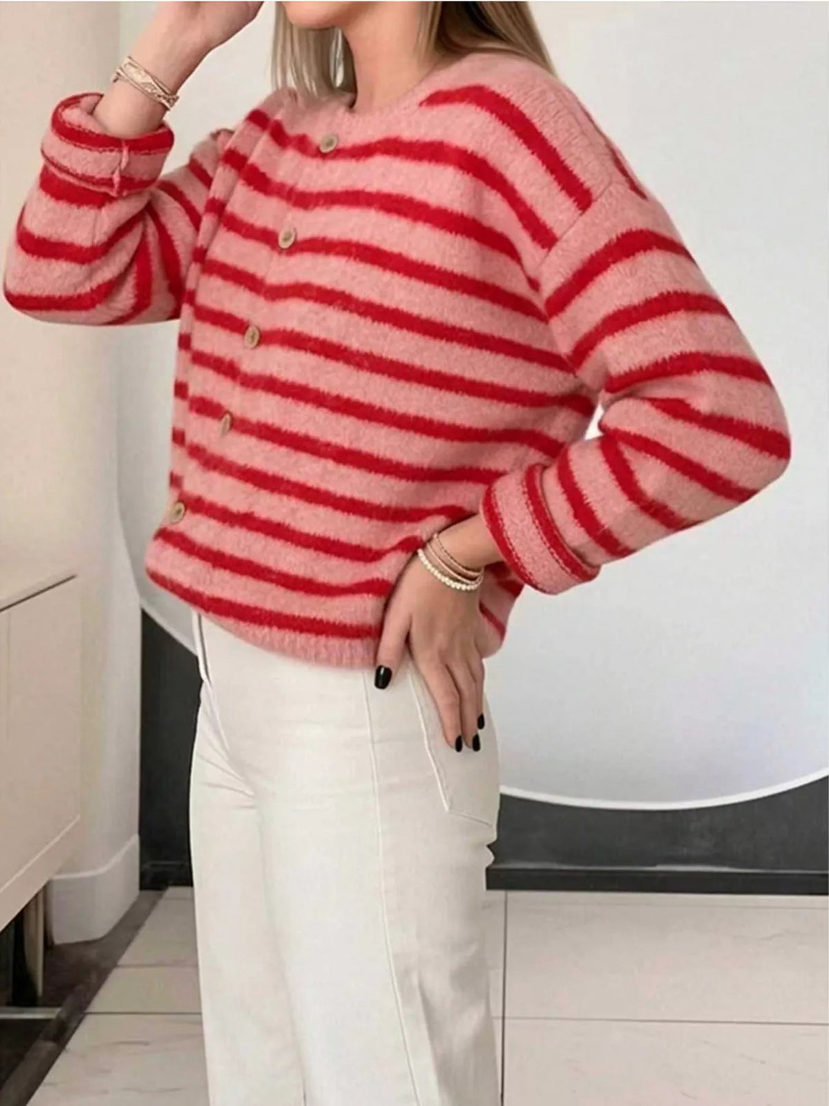 Matilda randig cardigan