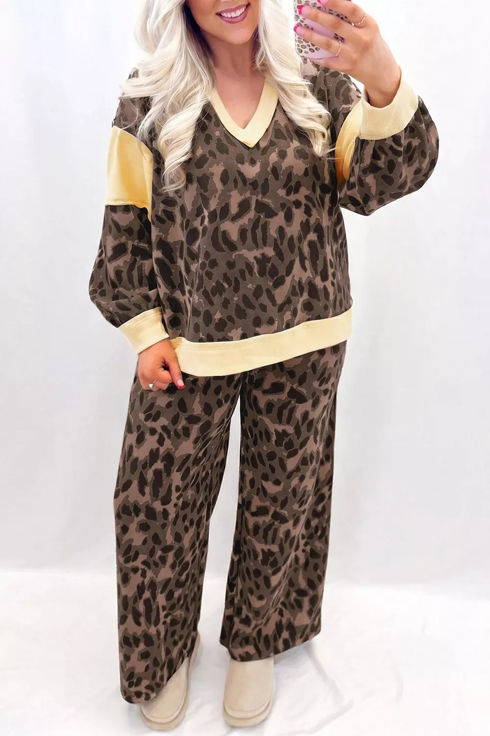 Zita leopardmönstrat set